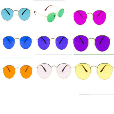 장미빛 렌즈 차크라 기분 밝은 색 요법 선글라스 UVA 보호