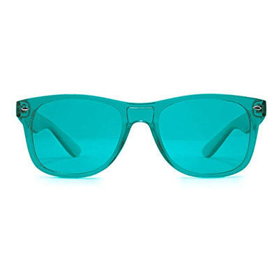 10개의 빛깔 선글라스의 플라스틱 자형 컬러 요법 안경 세트